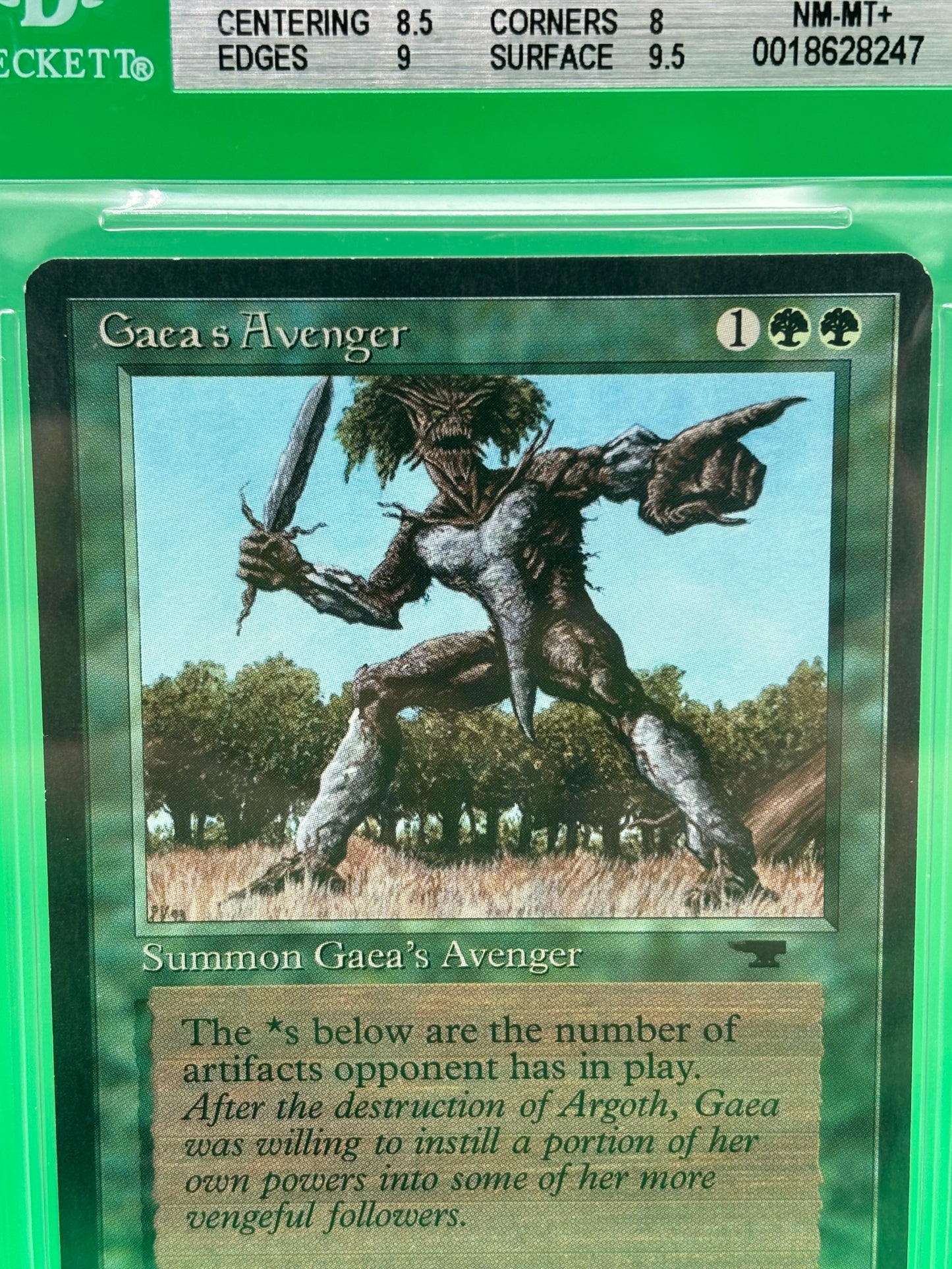 1994 Magic The Gathering Antiquities Gaea’s Avenger U1 BGS 8.5 NM-MT+ MTG