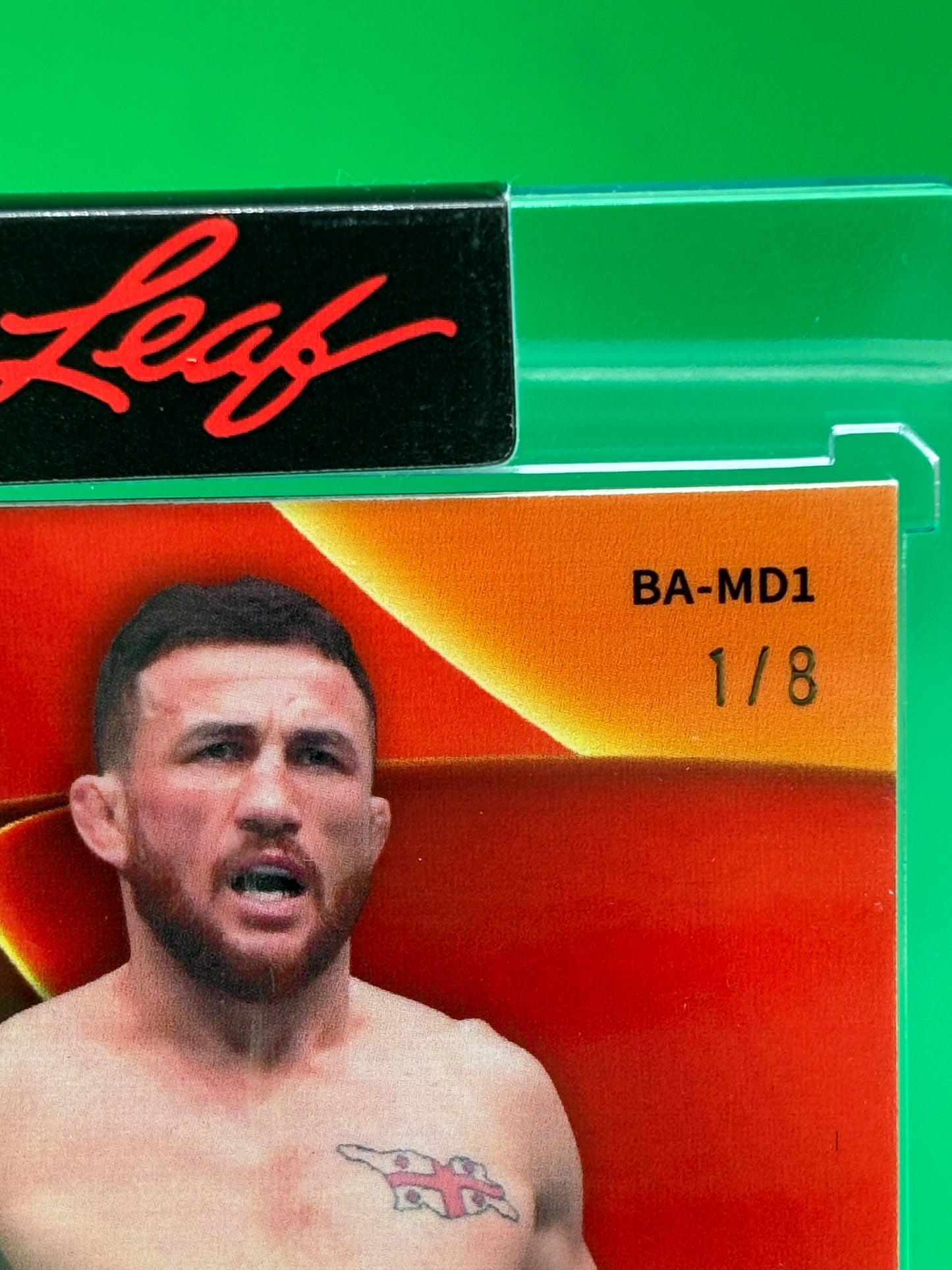 2026 Leaf Sports Heroes Merab Dvalishvili Auto 1/8 Encased Purple Wave BA-MD1