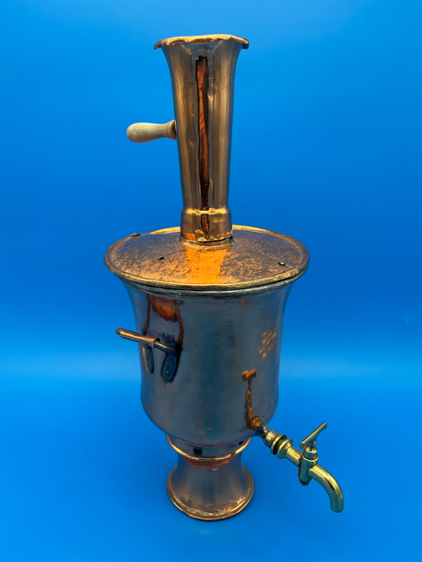 Rare Antique Heavy Solid Copper Tea Samovar - Turkish - Tea Boiler w/Chimney