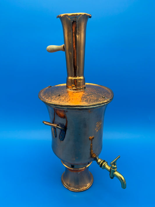 Rare Antique Heavy Solid Copper Tea Samovar - Turkish - Tea Boiler w/Chimney