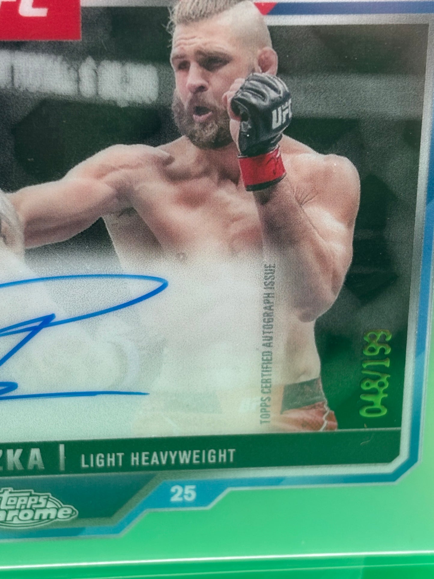 Jiri Prochazka On Card Auto /199 Refractor Topps Chrome 2025 UFC #CVA-JP