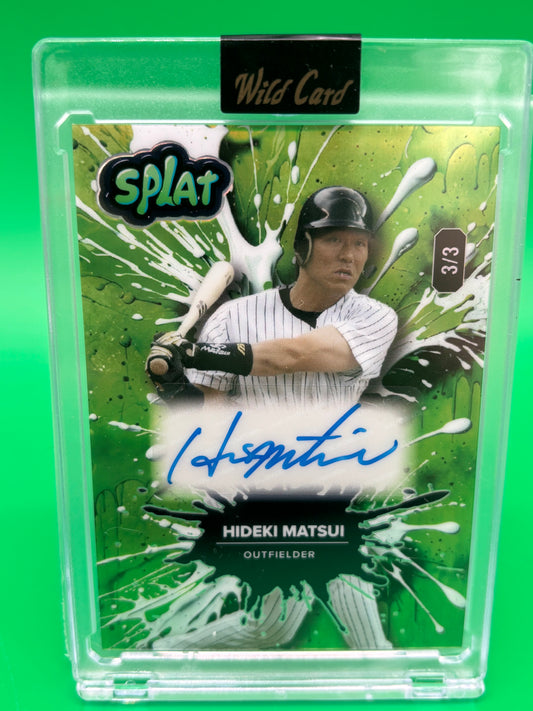 2024 Wild Card Splat Hideki Matsui Auto Green /3 Yankees SBLIM02-HMA 3/3
