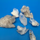 Natural Clear Quartz Crystal Cluster Lot 8 Mineral Specimens Points Matrix Raw