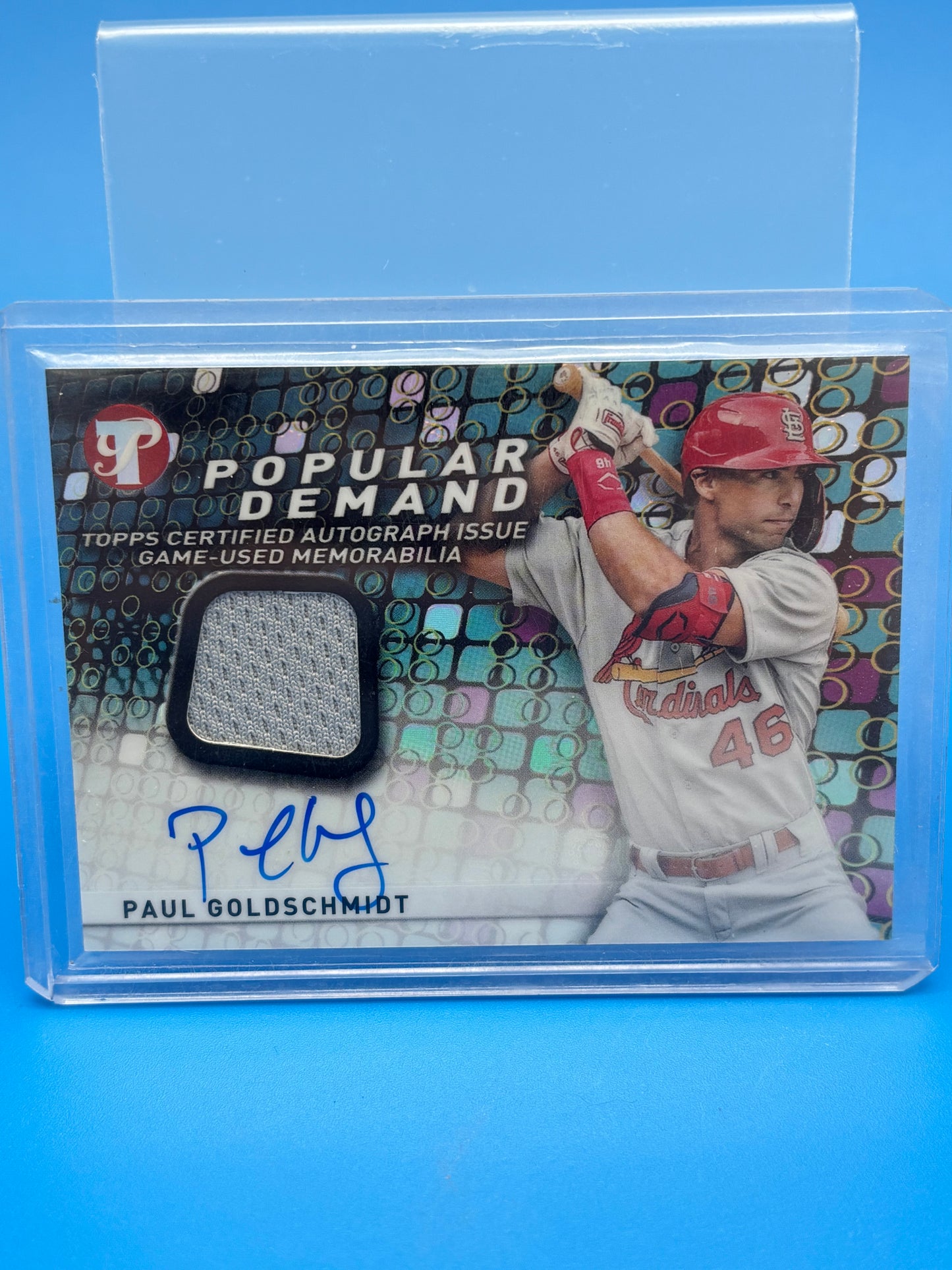 2022 Topps Pristine Paul Goldschmidt Popular Demand Auto Relic Game Used On Card Autograph Cardinals