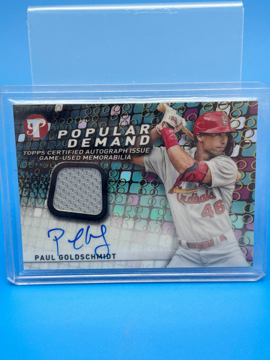 2022 Topps Pristine Paul Goldschmidt Popular Demand Auto Relic Game Used On Card Autograph Cardinals
