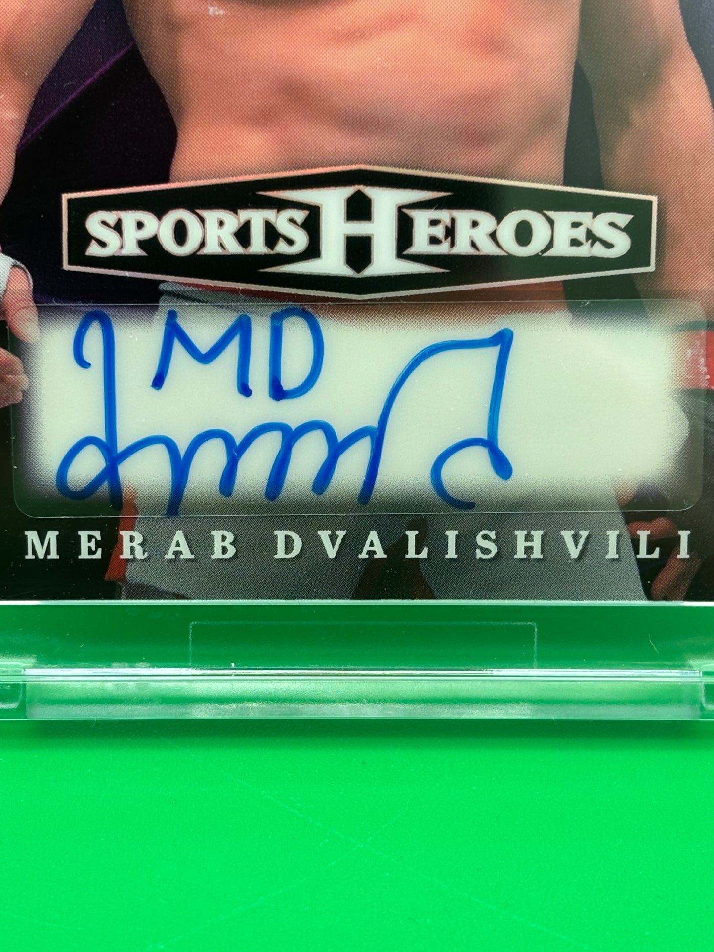 2026 Leaf Sports Heroes Merab Dvalishvili Auto 1/8 Encased Purple Wave BA-MD1