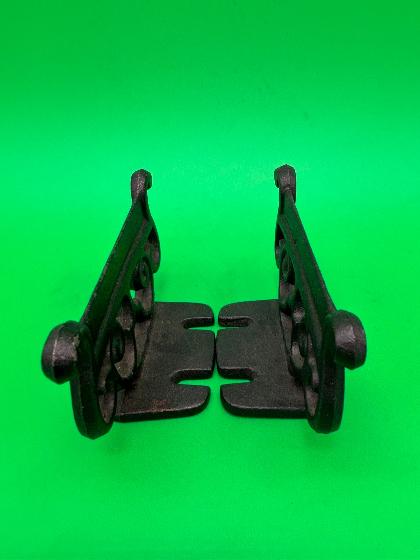 Cast Iron Boot Scrape Ornate Unique Design Stunning Old Piece Nail Down Cross