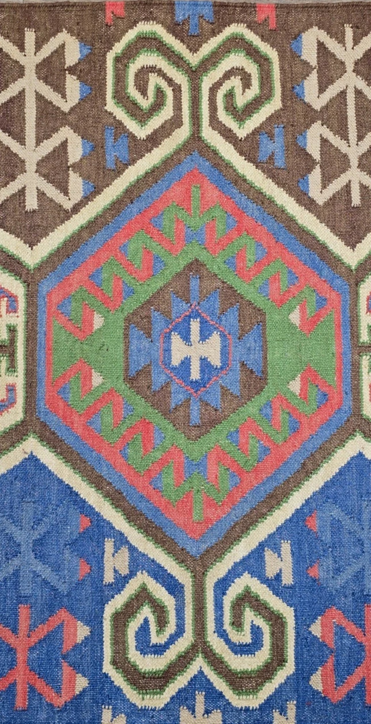 Turkish Bohemian Rug , Geometric Design Turkish Rug,Hand Made 4’x6’