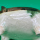 Antique Yellowware Piggy Bank Green Drip Glaze Hole Eyes Pottery Still Bank 6.5”