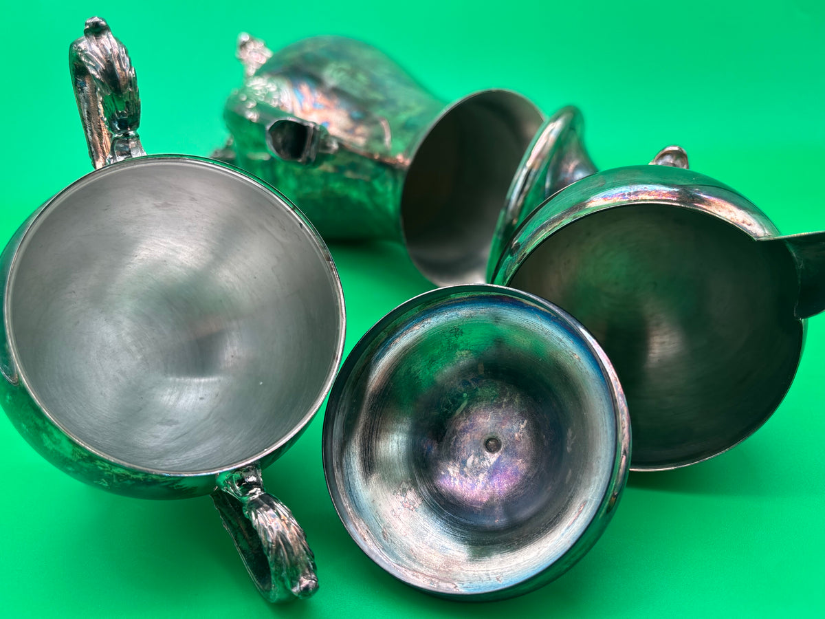Vintage Barker Ellis England Silverplate 3-Piece Coffee / Tea Service