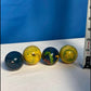 Beautiful Blue and Yellow Chinese Health Balls with Chimes