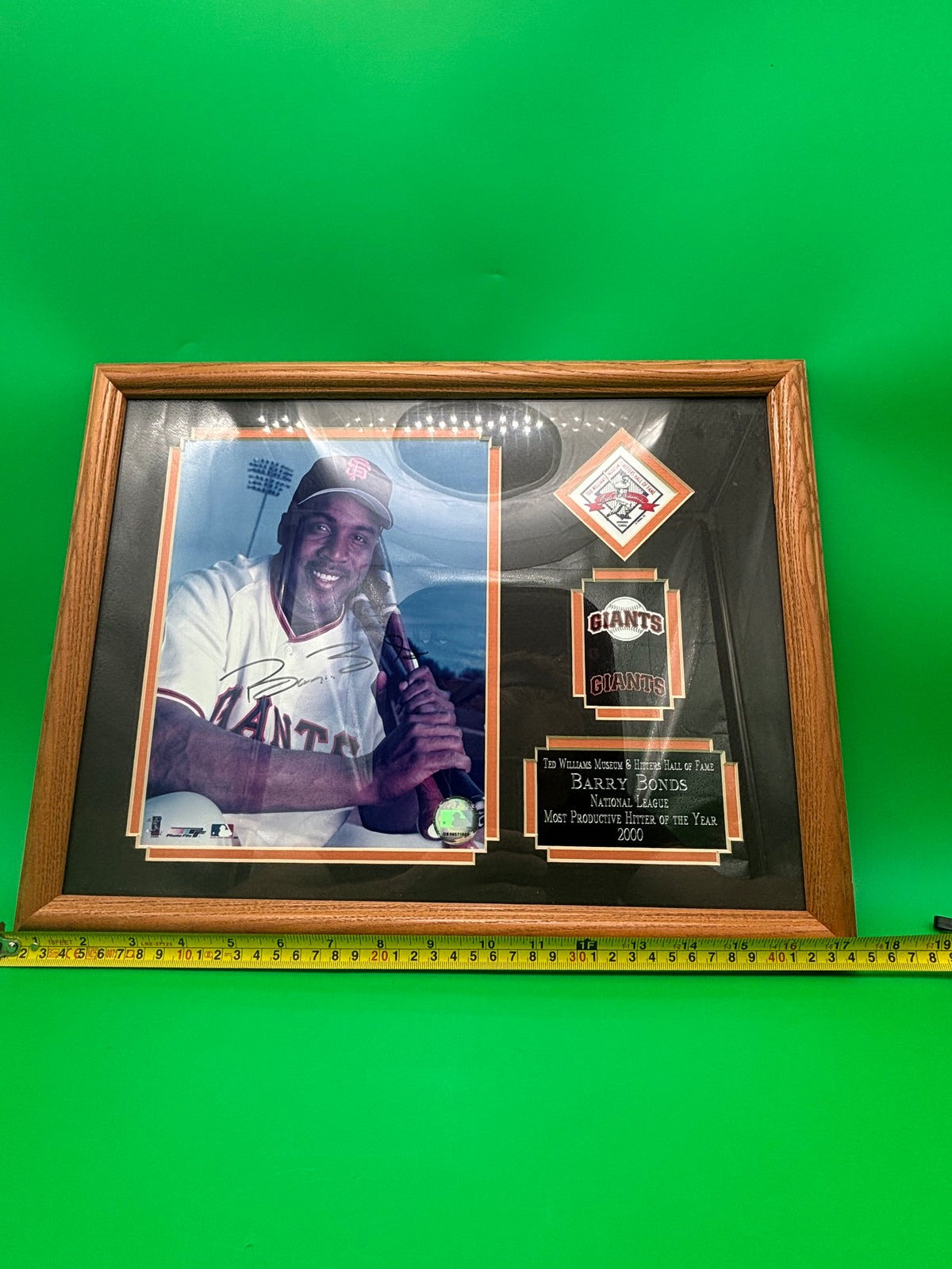Barry Bonds Signed Framed Photo SF Giants Ted Williams Museum COA MLB Hologram