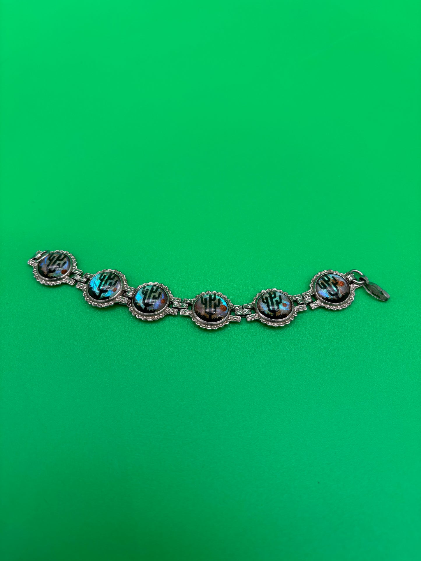 Vintage MCM Bubble Cactus Desert 6 1/4" Bracelet