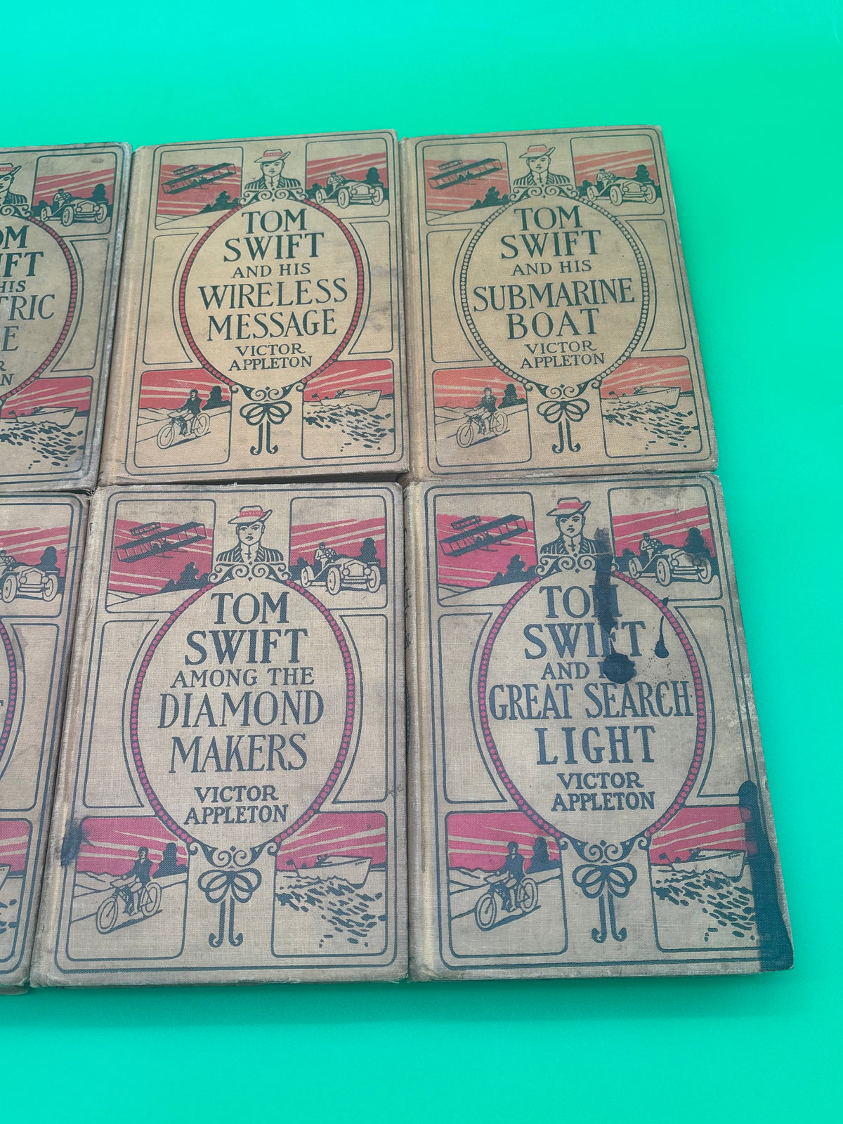 Antique Tom Swift Victor Appleton Books Lot 6 Grosset Dunlap Pictorial Hardcovers