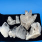 Natural Clear Quartz Crystal Cluster Lot 8 Mineral Specimens Points Matrix Raw