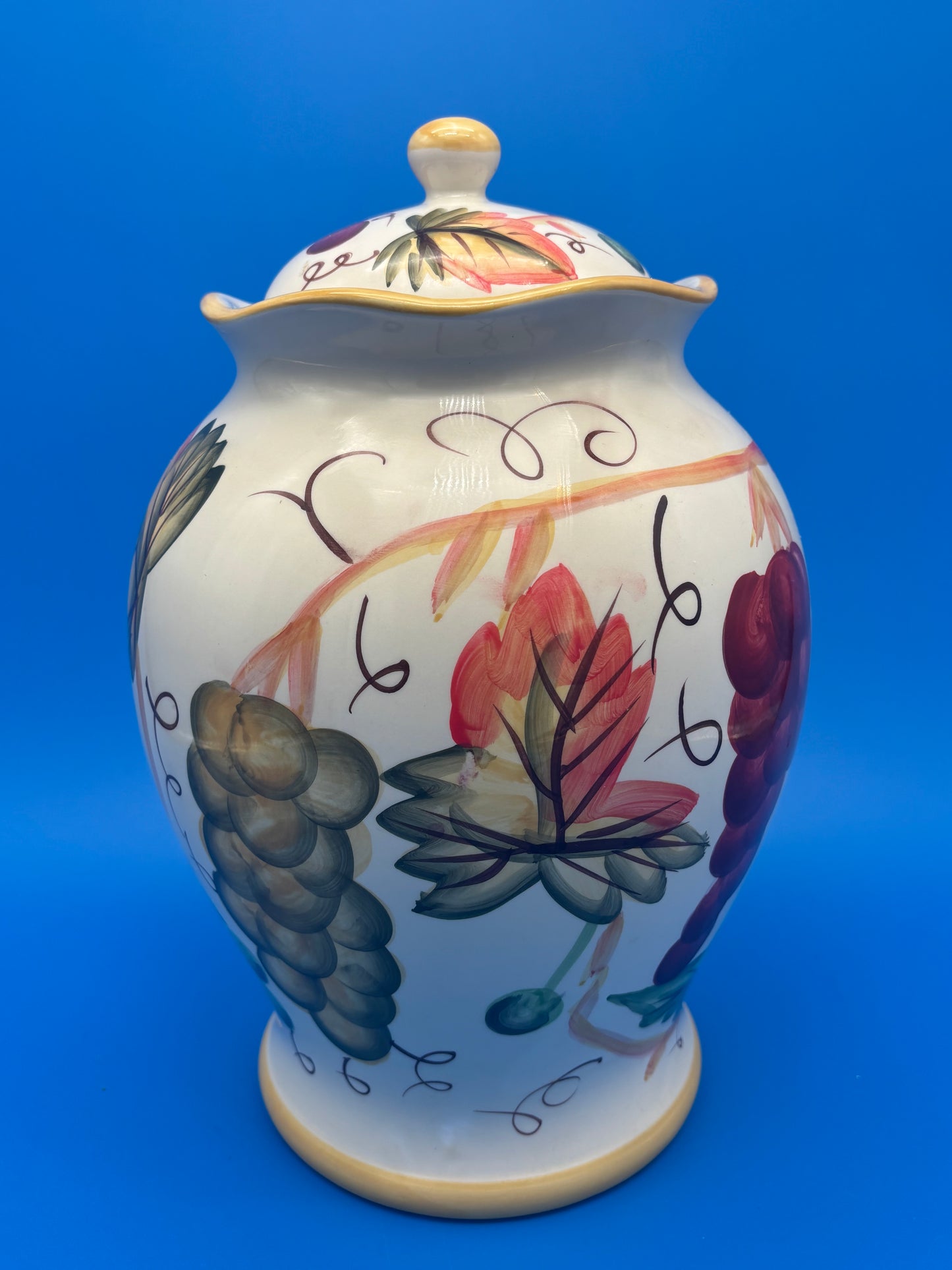 Beautiful Grape Theme Cookie Jar