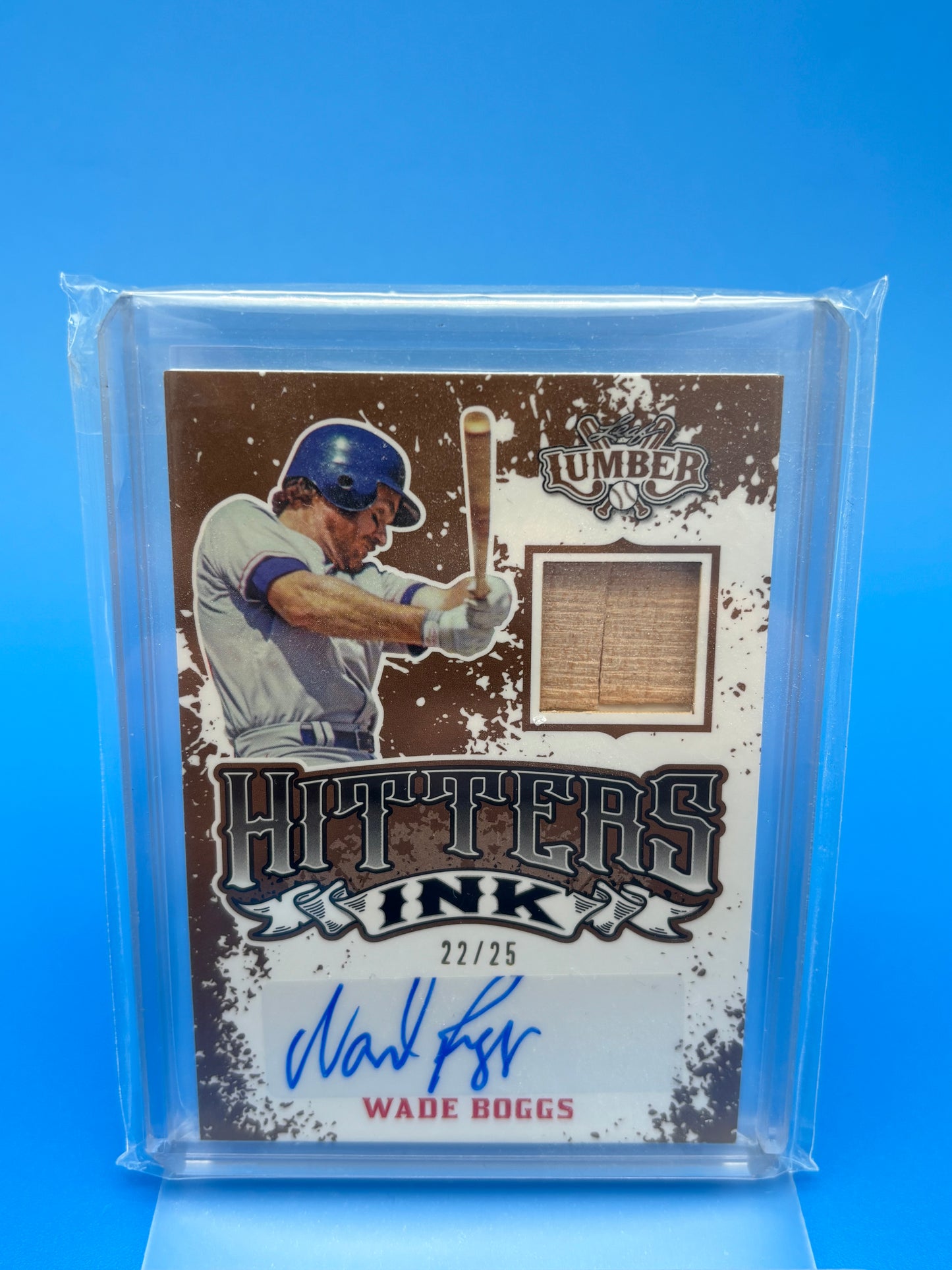 2024 Leaf Lumber Wade Boggs Auto Bat 22/25 #HI-WB1