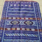 Rare Handwoven Vintage Moroccan Soumak Kilim Wool Rug – Purple Tribal Flatweave – 3’8” x 2’1”
