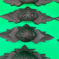 Antique Victorian Eastlake Carved Wood Drawer Pulls Floral Leaf Design Set of 8