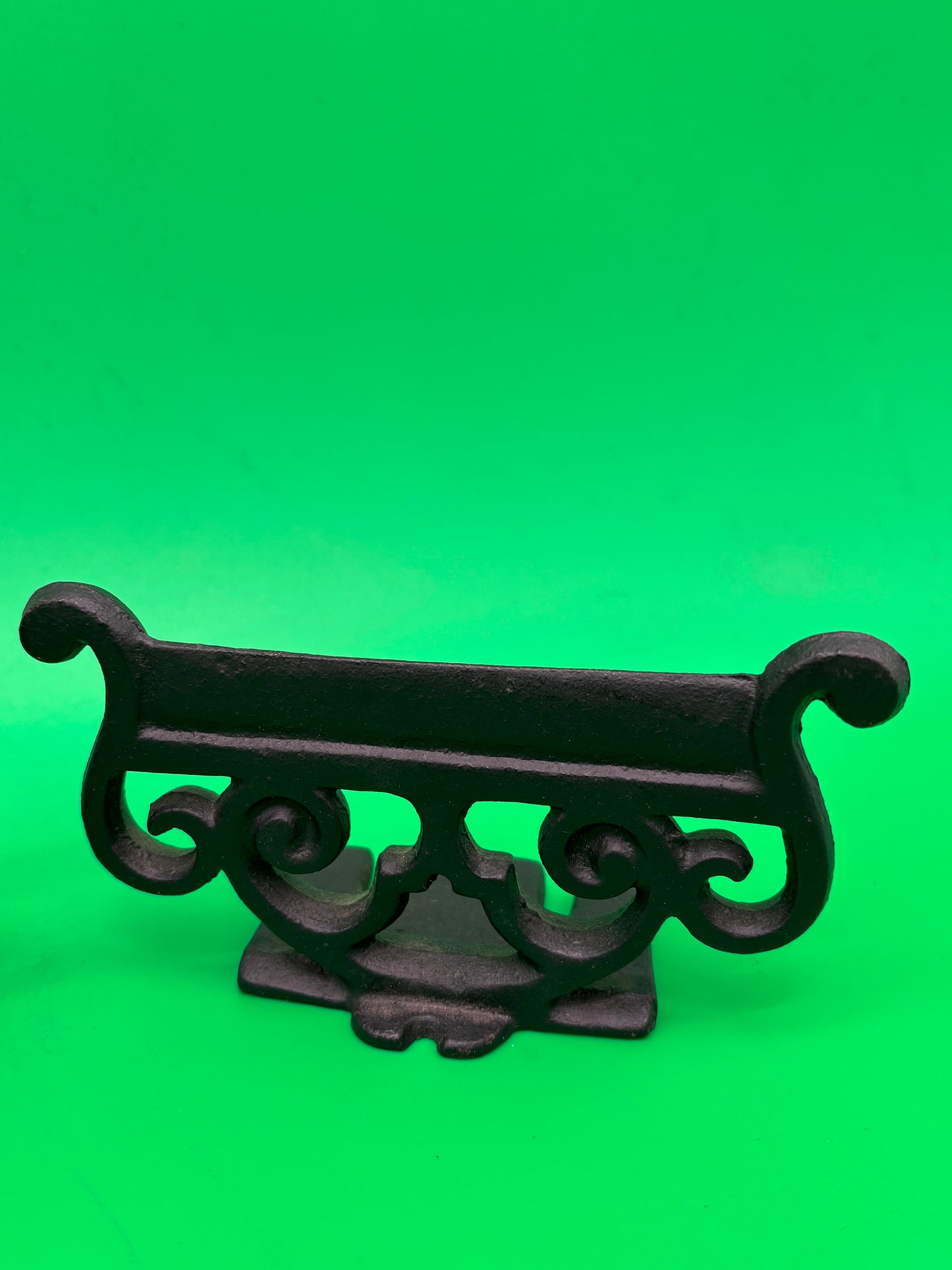 Cast Iron Boot Scrape Ornate Unique Design Stunning Old Piece Nail Down Cross