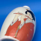 Vintage Japanese Porcelain Sake Bottle Vase Geisha Woman Playing Flute Signed 5”