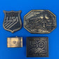 Vintage Belt Buckle & Money Clip Lot Avon Train USA Olympics Westinghouse 4 Pc