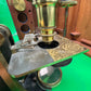 c.1871 H. Crouch London Antique Brass Microscope #689 Case Accessories