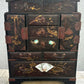 Antique Japanese Meiji Kodansu Lacquer Cabinet Birds Flowers 10 Drawer 16”