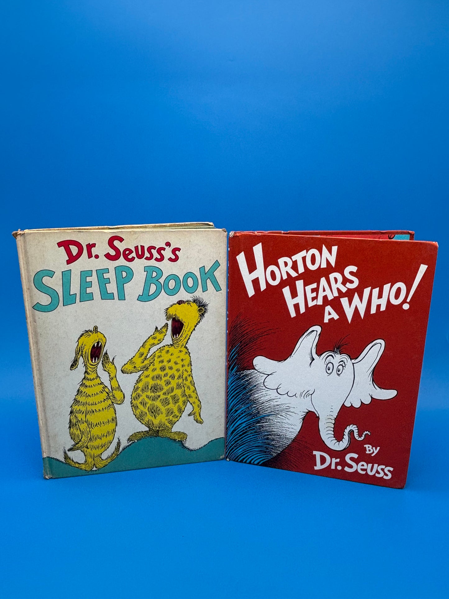Vintage Dr. Seuss Hardcover Lot of 4 – Horton Hears a Who / Sleep Book / Thidwick / Horton Hatches (No DJ)