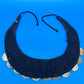 Vintage HUGE Tribal Bib Necklace Cowrie Shells Beads Myanmar Coins Boho Statement