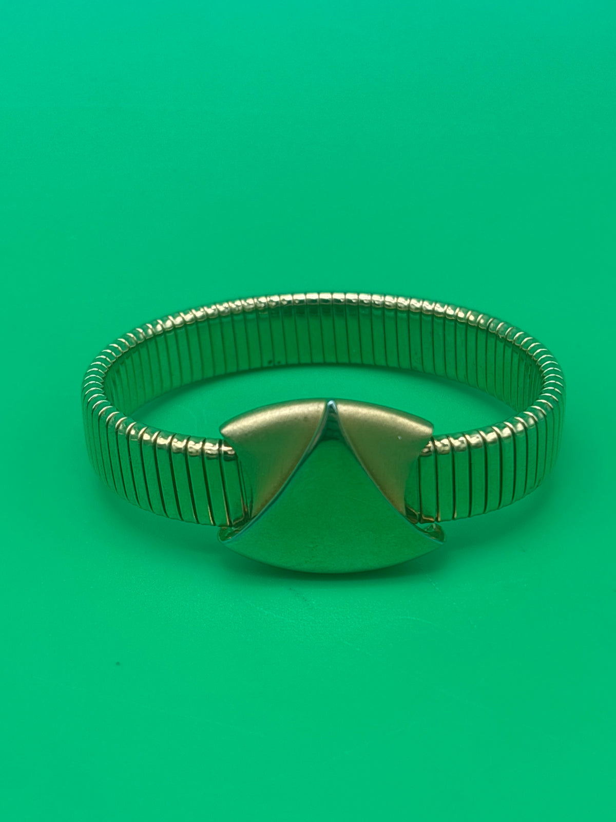 Vintage Napier Silver Tone Stretch Bracelet Geometric Modernist Expansion Rare