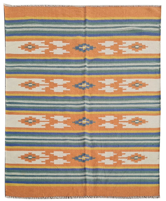 Rare Hand Knotted Vintage Flat Weave Kilim Kilm Wool Area Rug 6 x 4 Ft