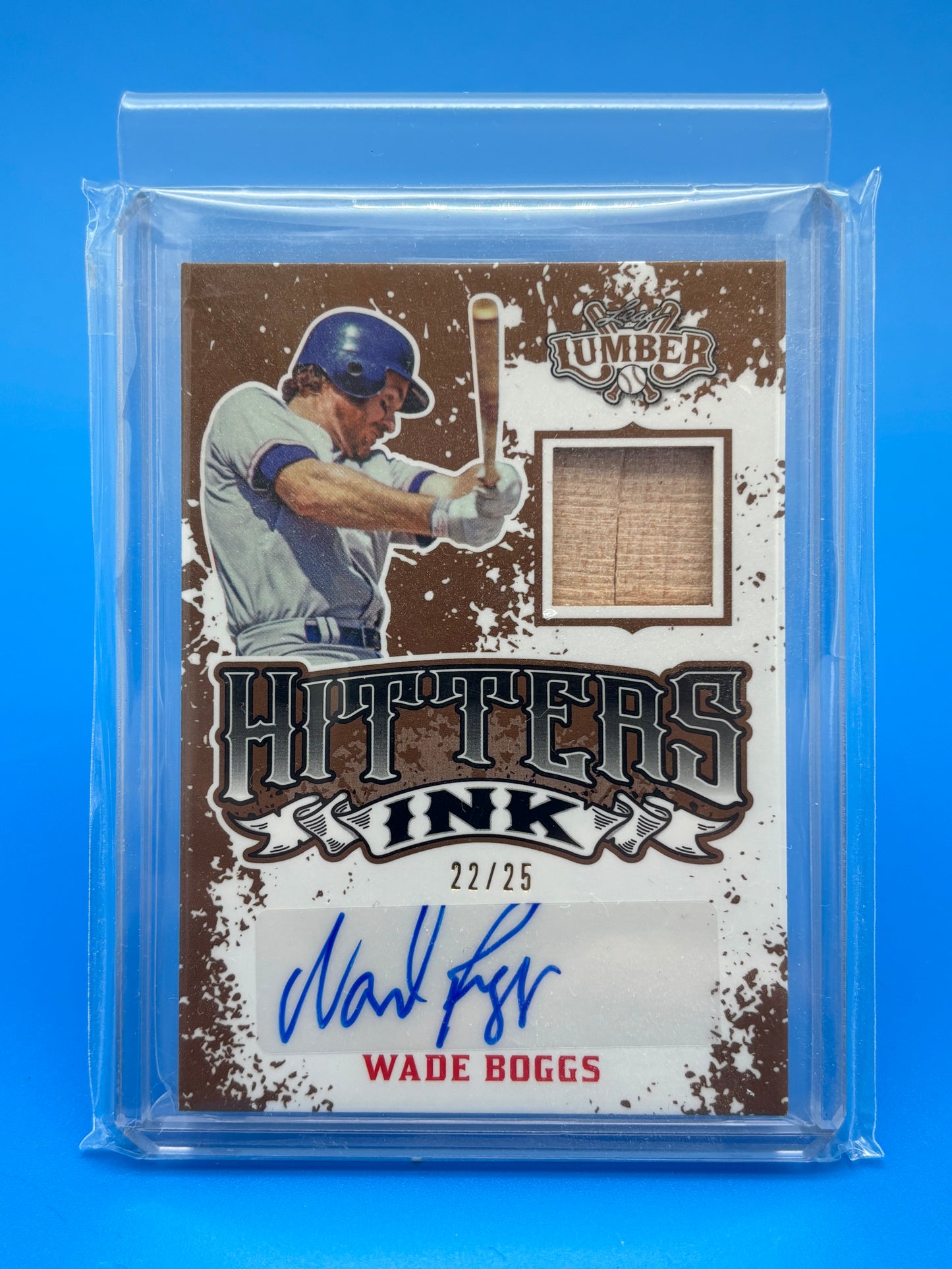 2024 Leaf Lumber Wade Boggs Auto Bat 22/25 #HI-WB1