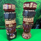 Genuine Hand Carved Jamaican Wooden Tiki Totem Head Figurines Tiki Décor Pair