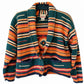 Vintage Santa Fe Southwestern Cardigan Sweater Women M Ramie Cotton Aztec Boho