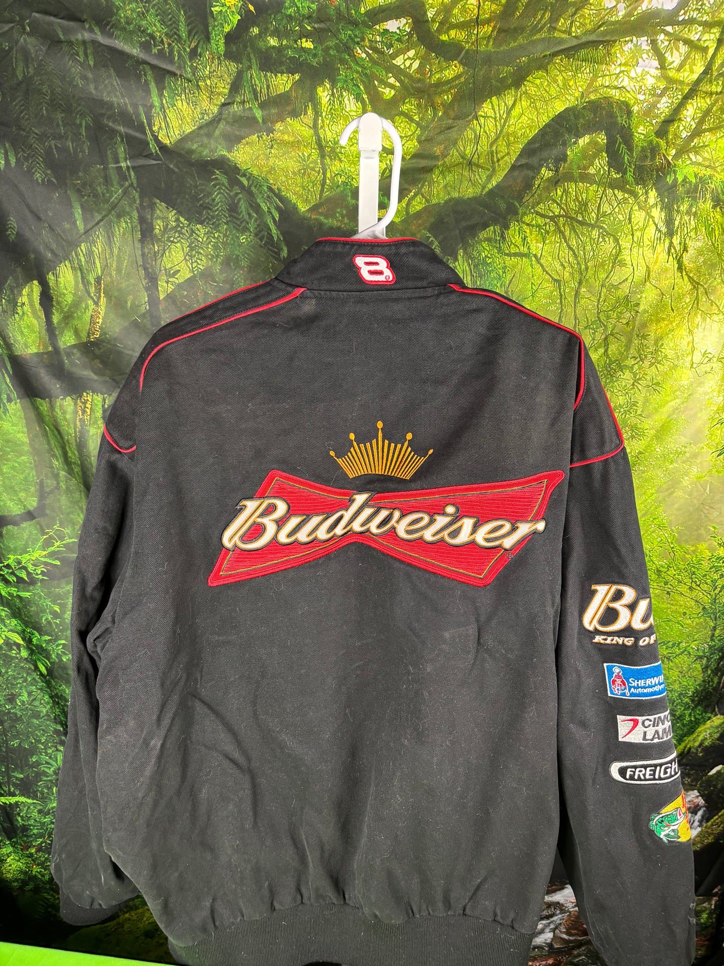 Vintage Dale Earnhardt NASCAR BudweiserJacket Mens 2XL Chase Authentics Racing
