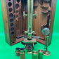 c.1871 H. Crouch London Antique Brass Microscope #689 Case Accessories