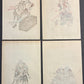 1917 Utagawa Kuniyoshi Japanese Woodblock Prints 47 Ronin Samurai Lot of 4