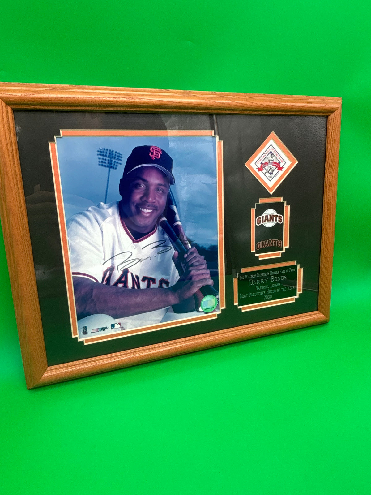 Barry Bonds Signed Framed Photo SF Giants Ted Williams Museum COA MLB Hologram