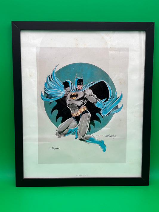 1990 Batman Pat Broderick Signed Numbered Lithograph 1786/5000 Framed DC Comics