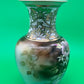 Vintage Noritake Hand Painted Japan 11” Floral Vase Pink Flowers Gold Gilt