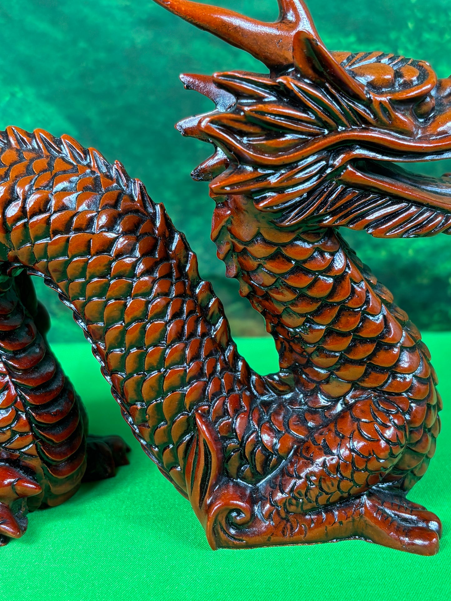 Vintage Carved Chinese Feng Shui Dragon