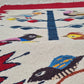 Vintage Hand Knotted Kilim Wool Area Rug Red Bird Tree Design Tribal Folk Art Rug 3.2’ x 1.1’