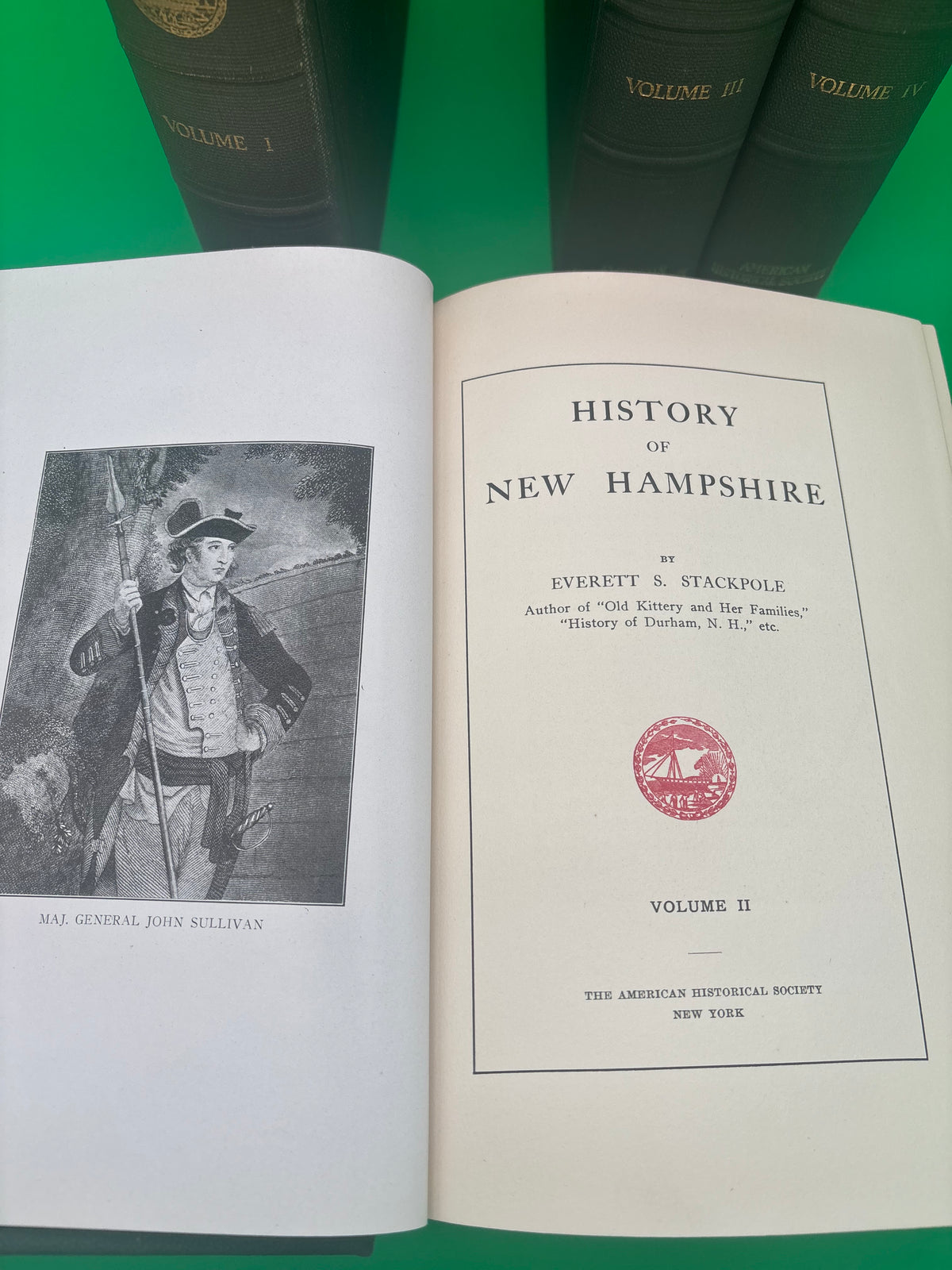 1916 History of New Hampshire Everett S Stackpole Complete 4 Vol Set Genealogy