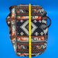 Southwest Aztec Print Weekender Duffel Bag Blue Multi Tribal Boho Oversized Tote