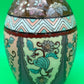 Antique Meiji Japanese Goldstone Cloisonne Enamel Pastel Floral Vase 7 1/4”