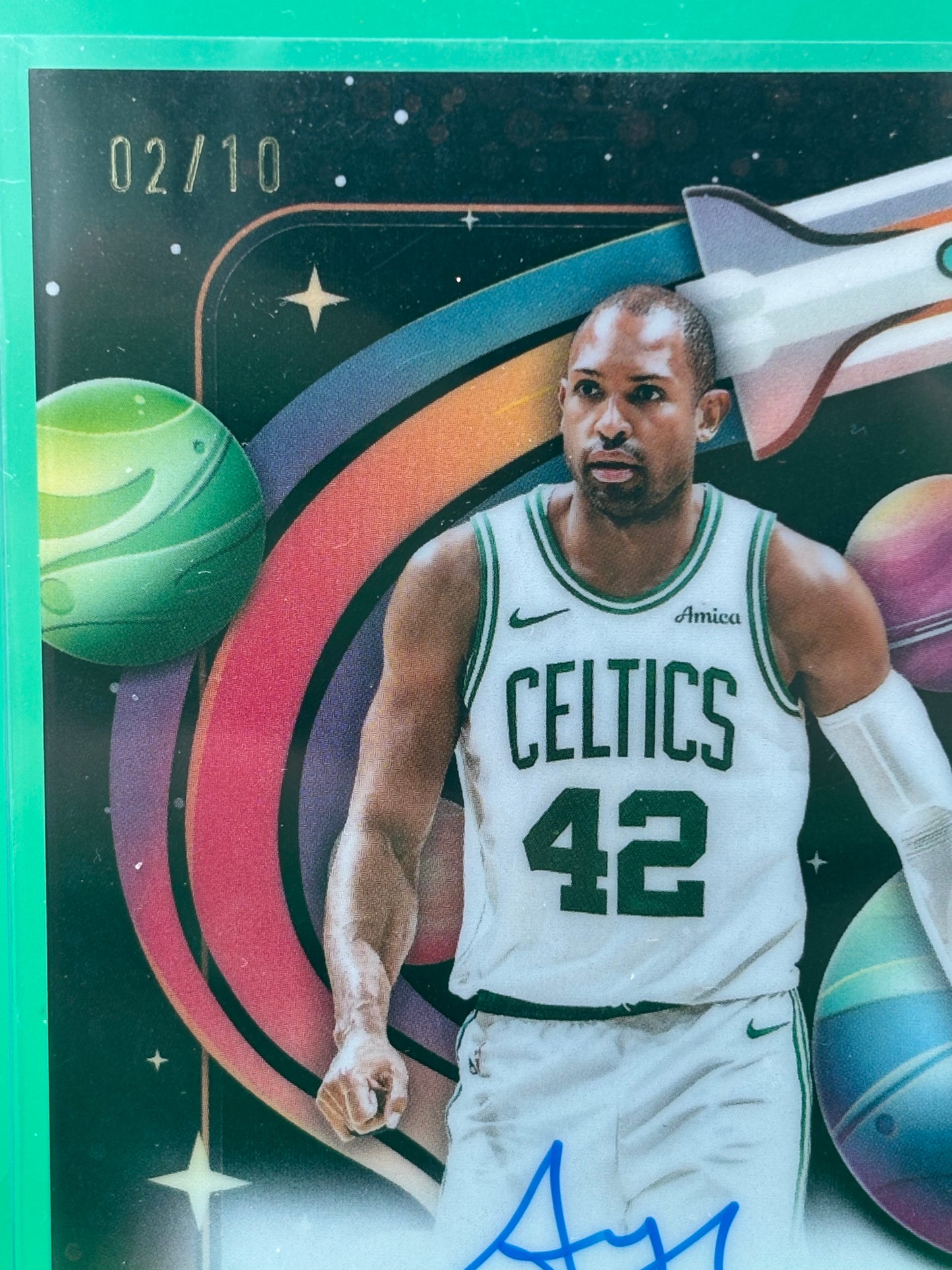 2026 Topps Cosmic Chrome Basketball Al Horford First Flight Signatures Autograph card, numbered 02/10