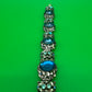 Vintage Unsigned Selro / Selini Style Blue Glass Rhinestone Statement Bracelet