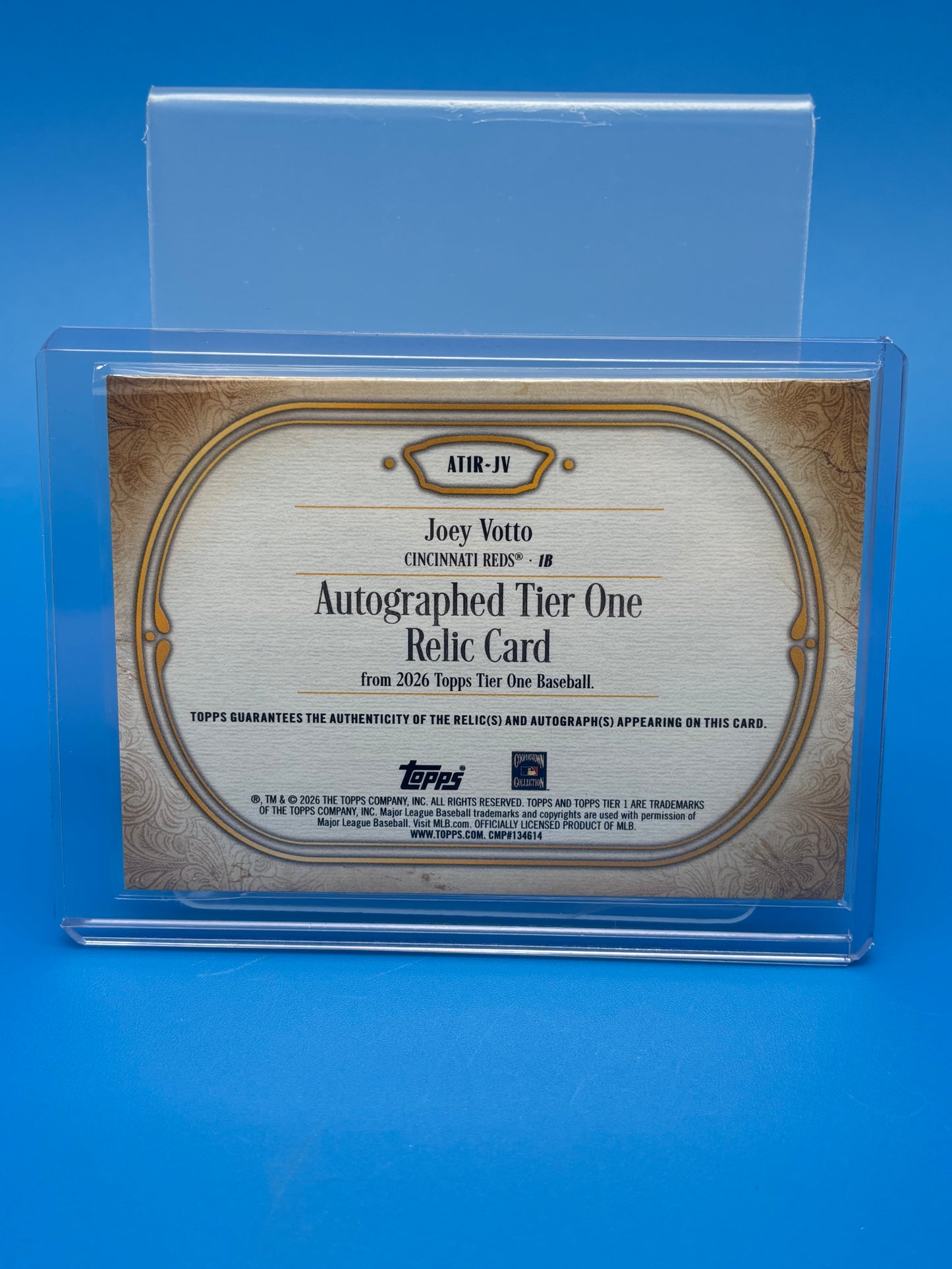 2026 Topps Tier One Joey Votto Auto Relic /199 Game Used Reds AT1R-JV