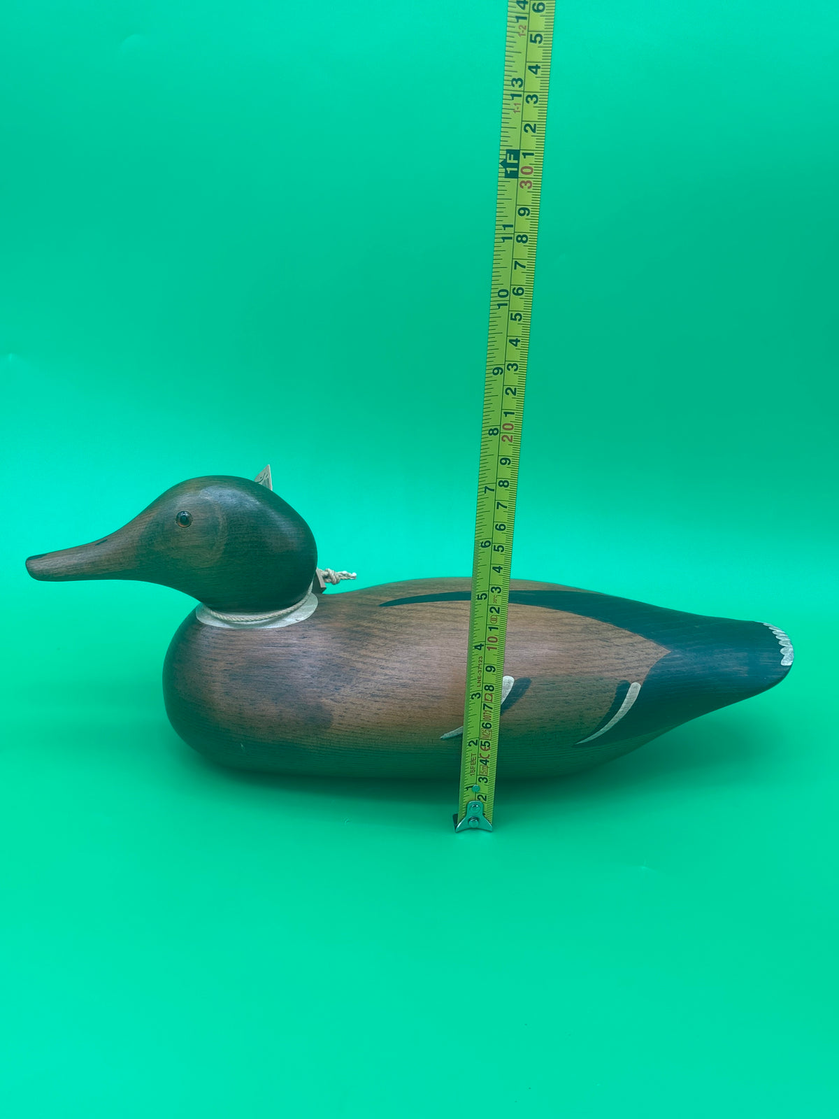 Vintage 1986 Frank L. Beall Mallard Drake Wooden Duck Decoy